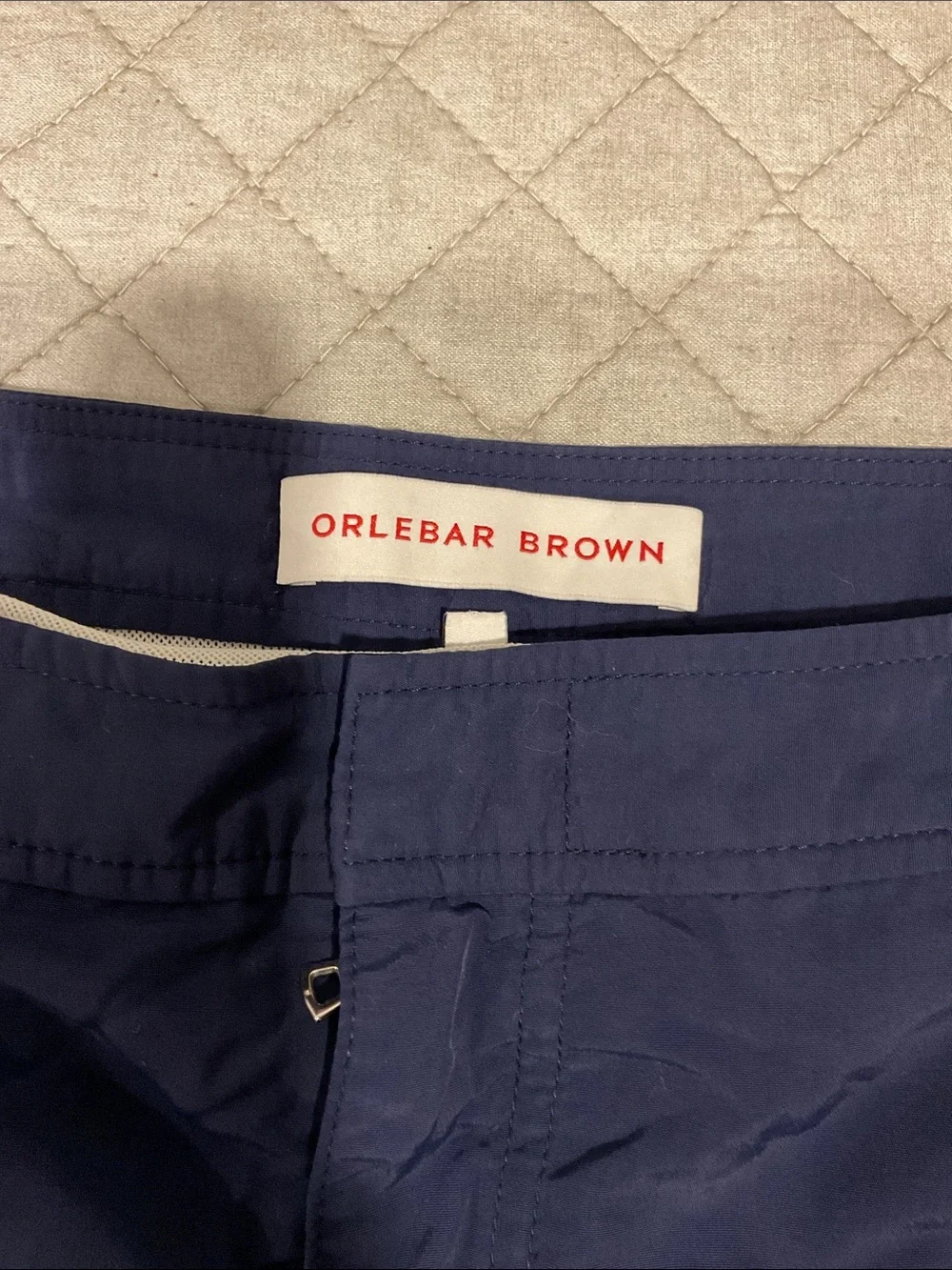 Orlebar Brown Mens Navy Bulldog Swim Trunks